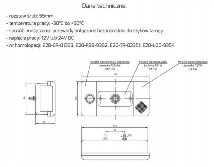 LAMPA-TYLNA-ZESPOLONA-LT-90P-PROMOT-Producent-czesci-Promot